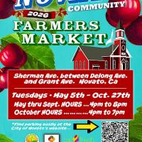Seasonal Farmers Market in Downtown Novato (Every Tuesday Throug…