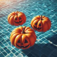 Floating Pumpkin Patch at Hamilton Pool