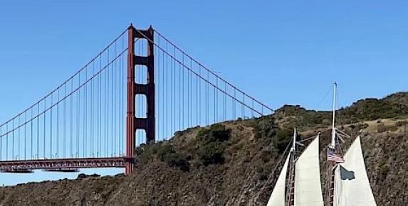 Wildlife Sail under the Golden Gate Bridge on the Schooner Freda…