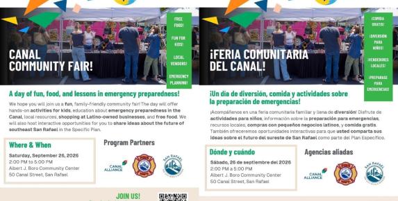 Join us at the Canal Community Fair!  -  ¡Nos vemos en la Feria Comunitaria del Canal!