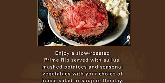 Prime Rib Dinner Every Thursday Night at Range Cafe, Peacock Gap
